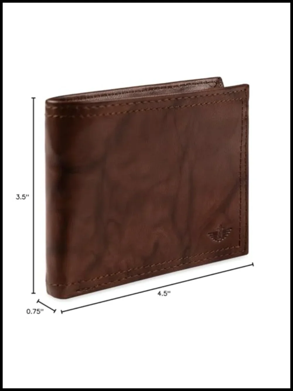 Bifold Leather Wallet with RFID Blocking - Slim Extra Capacity